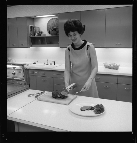 Food presentations and woman cooking in kitchen with 7 variants (4 are on 120 film)