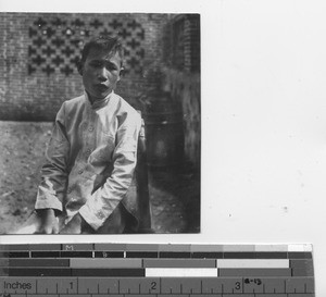 A young man at Haiyan, China, 1924