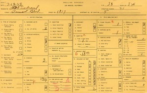 WPA household census for 1817 W SUNSET, Los Angeles