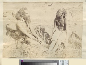 Man and woman with braided hair, Tanna, ca.1890