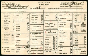 WPA household census for 209 WINDWARD AVE, Los Angeles County