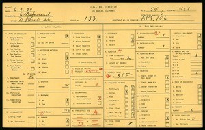 WPA household census for 133 N RENO ST, Los Angeles
