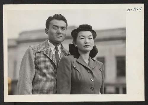 Mr. and Mrs. Fred Ikeguchi, whose wedding took place in Cleveland recently, are typical of the loyal Japanese-Americans for whom