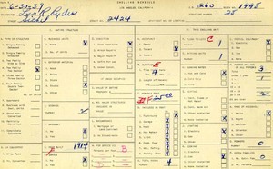 WPA household census for 2424 SICHEL, Los Angeles