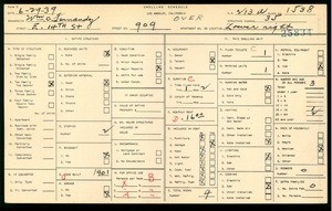 WPA household census for 909 EAST 14TH STREET, Los Angeles
