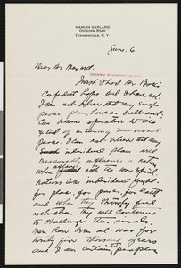 Hamlin Garland, letter, 1926-06-06, to Perriton Maxwell