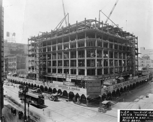 Loew's State Theatre construction site