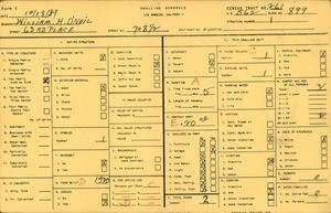 WPA household census for 708 1/2 63RD PLACE, Los Angeles County