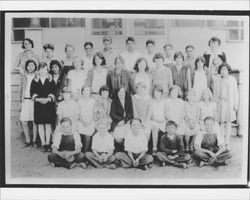 Third, fourth and fifth graders at Oak Grove School, Graton, California, 1926