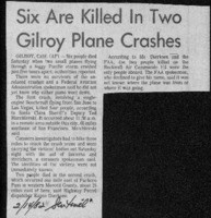 Six are killed in two Gilroy plane crashes