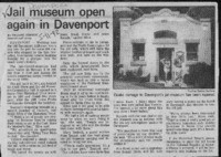 Jail museum open again in Davenport