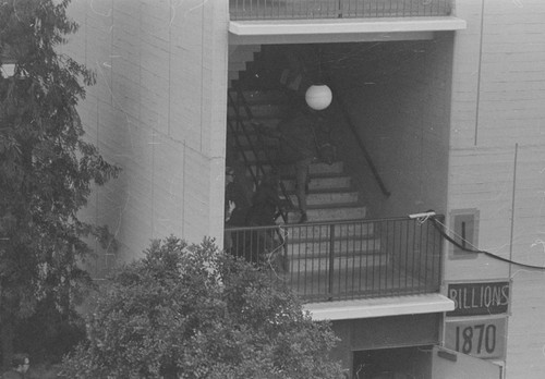 Student protestors against the Vietnam War taking over Urey Hall on the UCSD campus. May 4, 1970