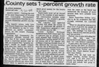 County sets 1 percent growth rate