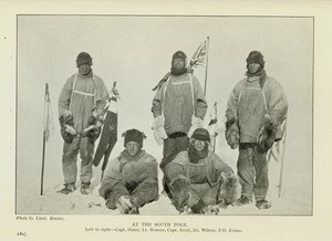 Captain Robert F. Scott's party "at the south pole", 1911