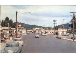 Looking east on Main Street, Guerneville, California, 1961