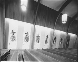 Interior of St. John's Catholic Church, Healdsburg, California, 1966