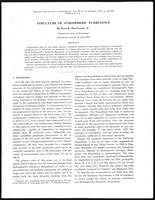Structure of atmospheric turbulence, Journal of Meteorology Vol. 10, No. 6 (16 items)