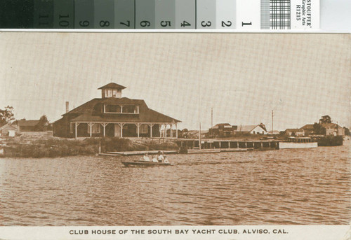 Postcard of the Club House of the South Bay Yacht Club, Alviso, Cal