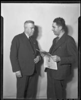 General Gabriel Gavira and Secretary-General Jose Maria Mendoza Pardo visit California, Los Angeles, 1936