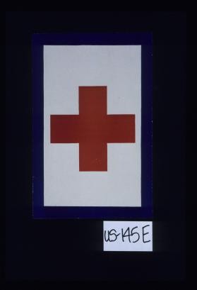 Poster depicting red cross