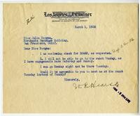 Letter from William Randolph Hearst to Julia Morgan, March 1, 1928