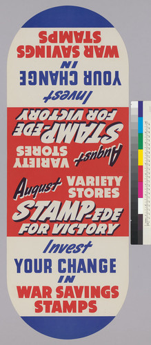 August Variety Stores Stampede For Victory: Invest your change in War Savings Stamps