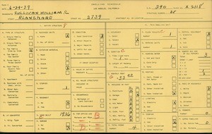 WPA household census for 2739 BLANCHARD, Los Angeles