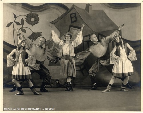 Willam Christensen and Lew Christensen with other dancers on Vaudeville Tour