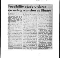 Feasibility study ordered on using mansion as library