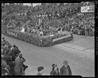 Glendale's "Garden of Memory" float at the Tournament of Roses Parade, Pasadena, 1939