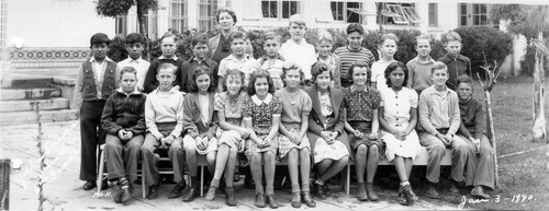 6th grade, Yorba Linda Grammar School, Jan. 1940