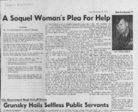 A Soquel Woman's Plea for Help