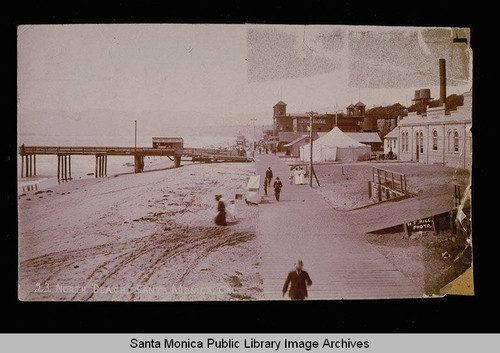 North Beach, pier and the Edison plant, Santa Monica, Calif