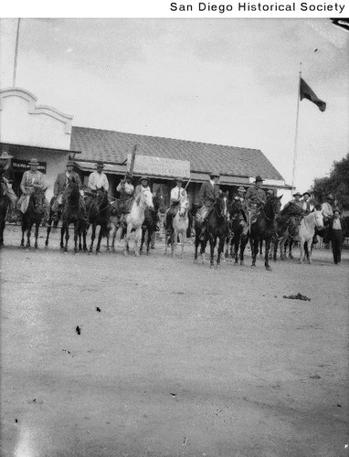 Men on horseback in Baja California during the 1911 Tijuana Insurrection