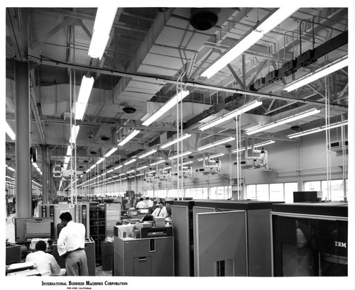 Employees Working Inside IBM San Jose Building 25