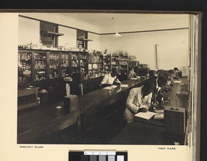 Biology class, University of Fort Hare, ca.1938