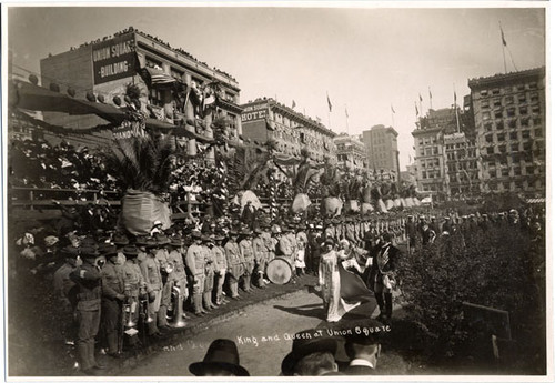 [King and Queen at Union Square, Parade from Portola Festival]