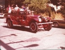 Fire truck in Mill Valley's 75th Anniversary parade, 1975