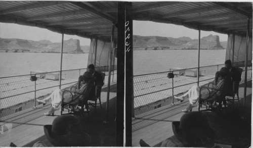 Scene from Steamer on Lower Nile in Egypt from Shellah to Luxor