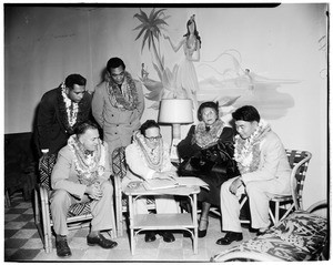 Hawaii delegation en route to Washington, 1952