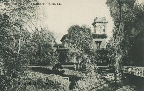 View of Bidwell Mansion from creek