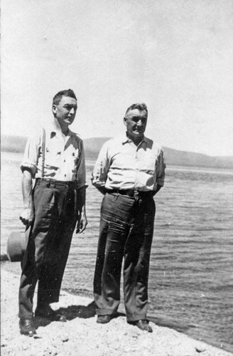 Batista and John Pedroncelli, Sr. on the shores of Lake Como, Italy