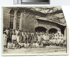 Miss Low and her village teachers, Domasi, Malawi, ca.1920-1929