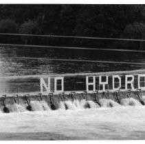 Hydro power protest sign