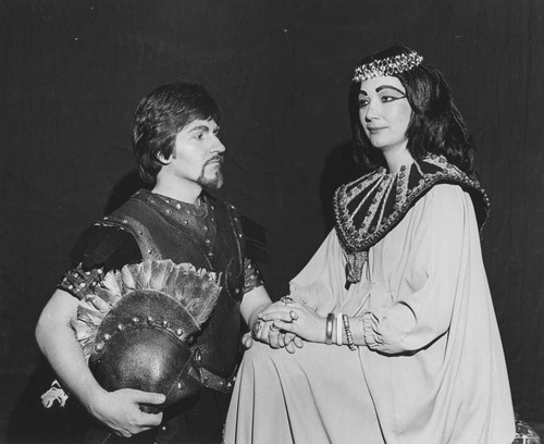Michael McClish and Carol Vaness as "Anthony and Cleopatra," 1976
