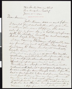 Franklin M. Garland, letter, 1921-06-04, to Hamlin Garland