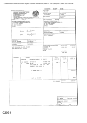 [Invoice from Gallaher International Ltd on behalf of Atteshlis Bonded Stores on Sovereign Classic]