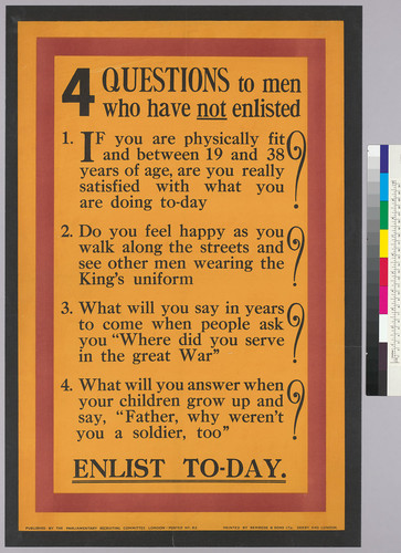 4 Questions to men who have NOT enlist: Enlist To-day