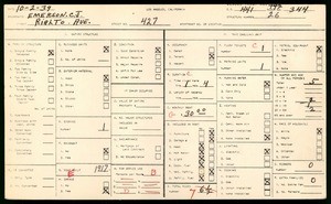 WPA household census for 427 RIALTO AVE, Los Angeles County