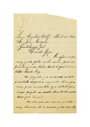 Letter from Miguel Venegas to Juan Venegas, April 24, 1930